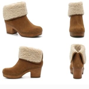Crown Vintage Selonia Suede Sherpa Fold Over Boots Ladies Size 11